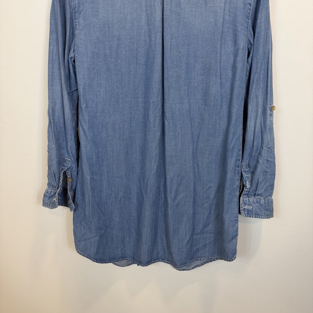 NWT Chico's 1 Medium Basic Denim Button Down Tuni… - image 12